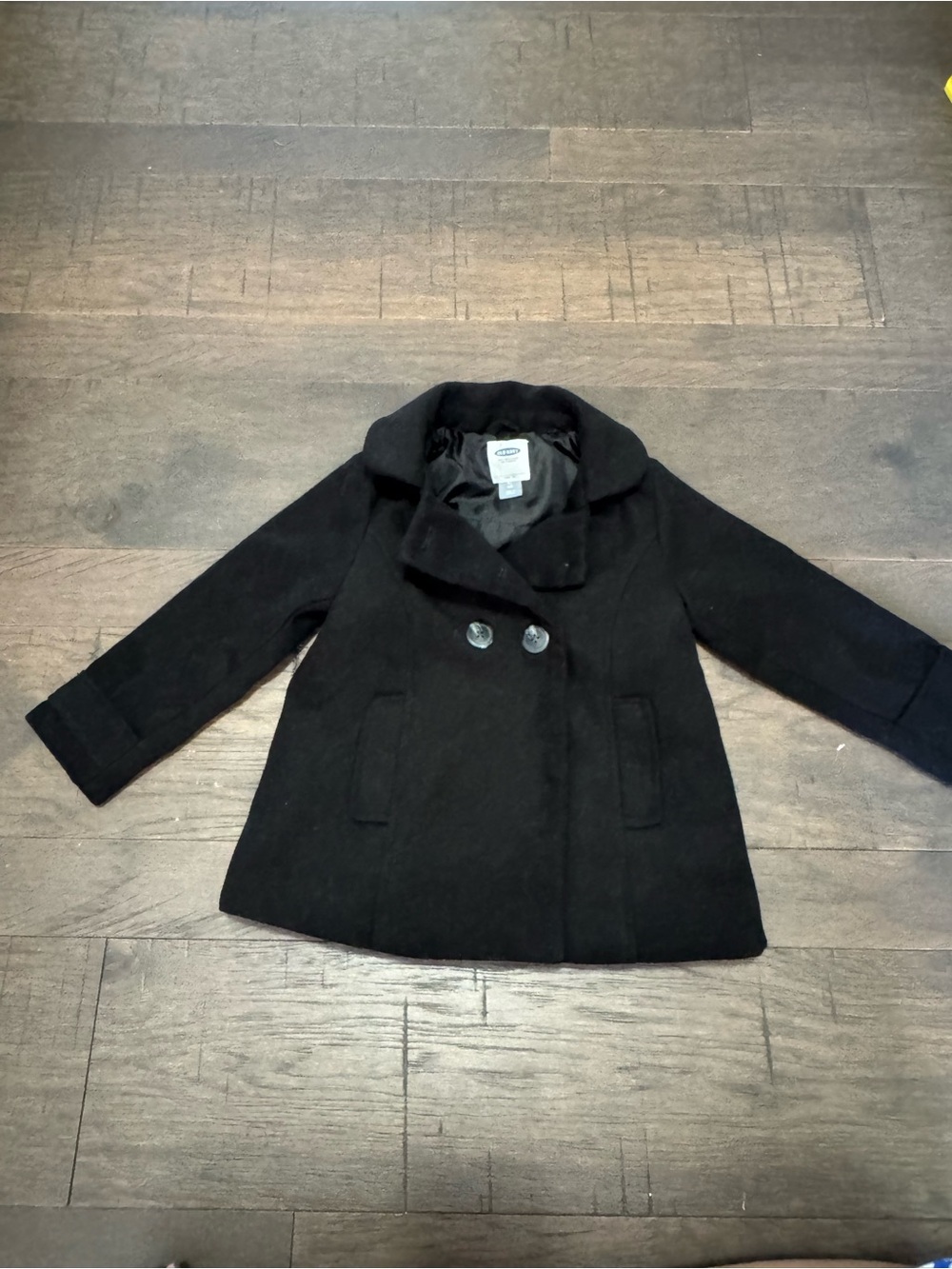 Old Navy Black Double-Breasted Kids Peacoat